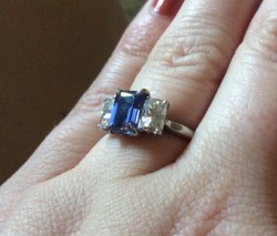 Moissanite Co Sapphire Ring. Gorgeous! $225
