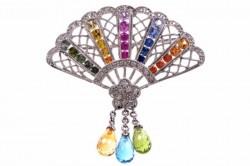 Precious stones brooch or pendant canadian money