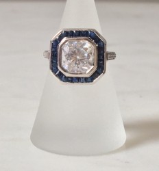 Art Deco Halo Target Ring - price drop