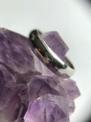 solid 10k 4mm white gold band
