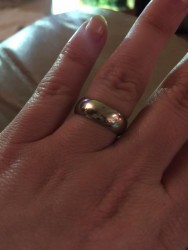 14kt white gold band. $90