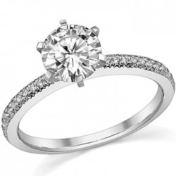 5.18 carat Moissanite and diamond ring