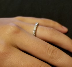 2.5 mm Moissanite Eternity Ring