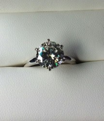 3 carat Moissanite classic solitaire