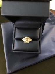 2.5ct. Radiant FB Moissanite Ring
