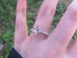 round and baguette diamond ring setting