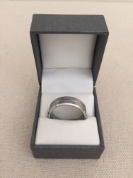 Silvertone Tungsten Wedding Band
