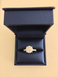 4 Carat Center with Trellis Style Pave Stones