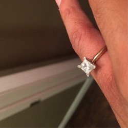 14k 1.2 CT Moissanite Forever One Stone