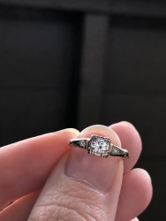 Vintage 14K Diamond Engagement Ring
