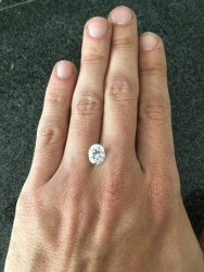 3ct Oval Cut Moissanite 10mm x 8mm