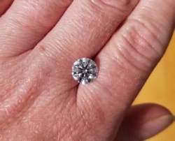 2 carat hearts & arrows moissanite graded