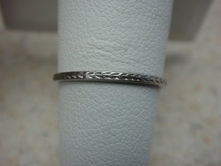 Platinum Wheat Engraved Eternity Band Size 6.5