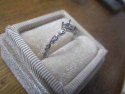 14k filigree heart ring setting