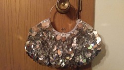 Silver Beaded Purse