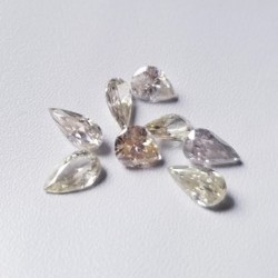 Parcel of 8 loose pear cut moissanite stones