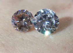 7mm pale blush pink round CZ