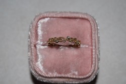 *new price * 14k diamond miligrine swirl band