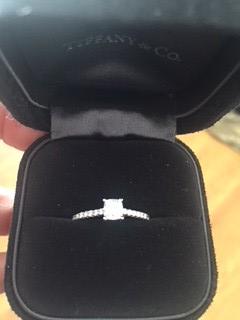 Genuine Tiffany & Co. Engagement Ring, D VS1 PLT