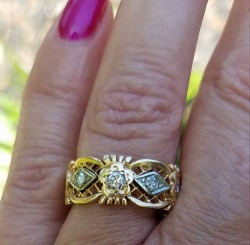 14k tutone OEC Van Craeynest style ring